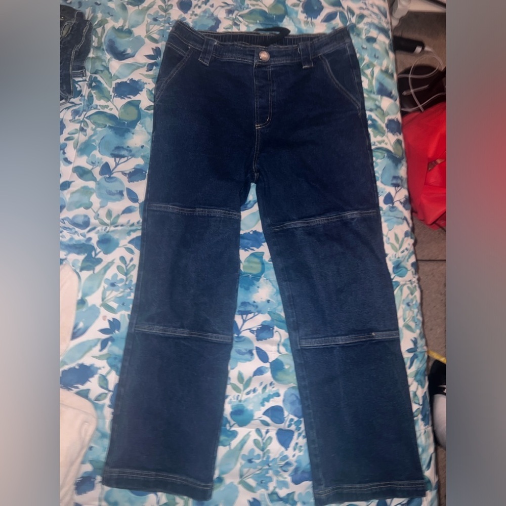 Independent Truck Company Double Knee Dark Blue Straight Jeans Skater Size M
